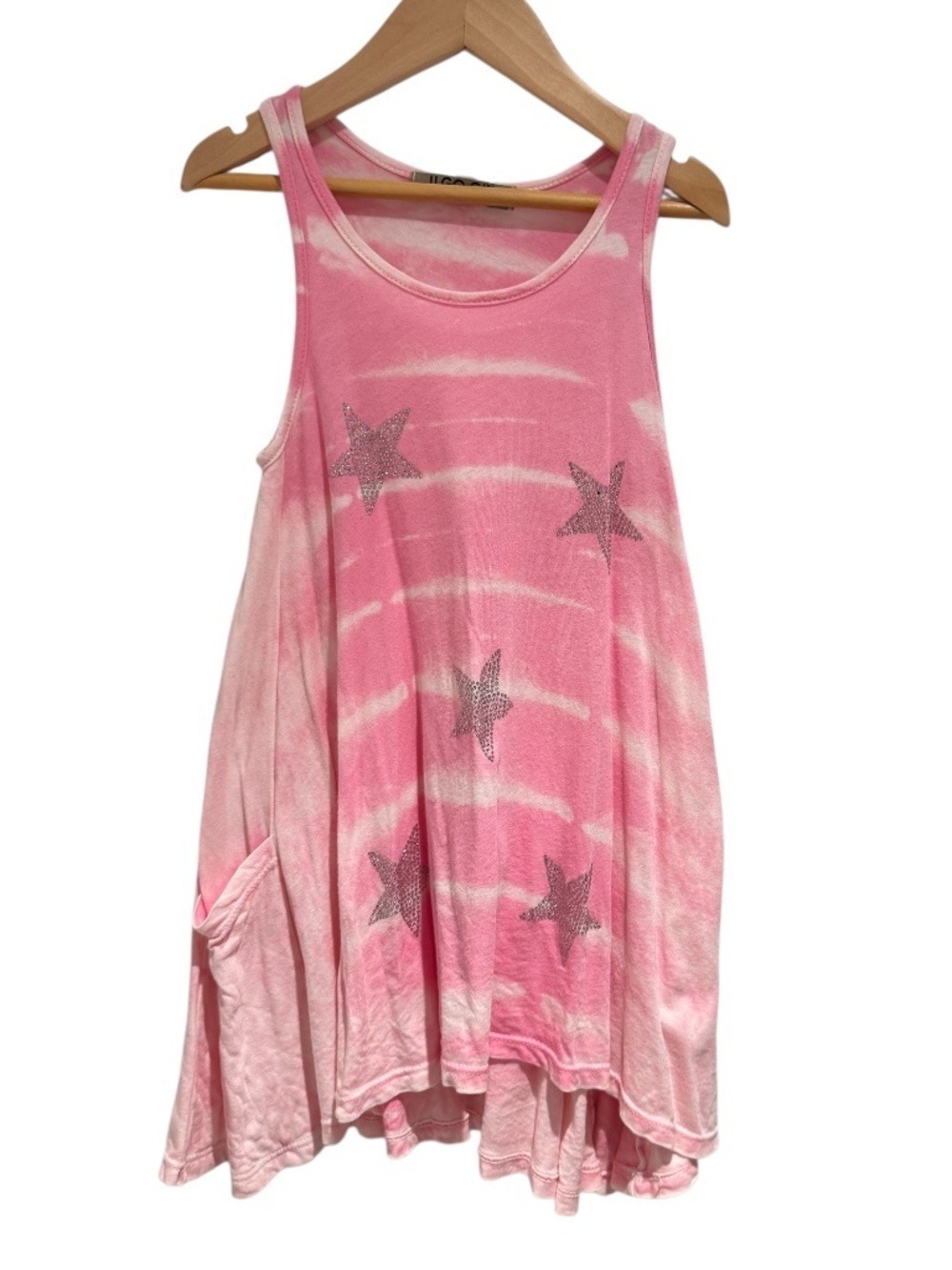 U GO GIRL pink stars bejewelled summer dress - size 5